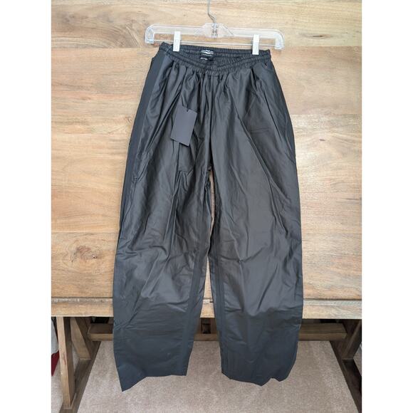 Harley-Davidson Pants Womens XS Black Linen Blend Street Wear Elastic Waist NWT - Picture 1 of 5